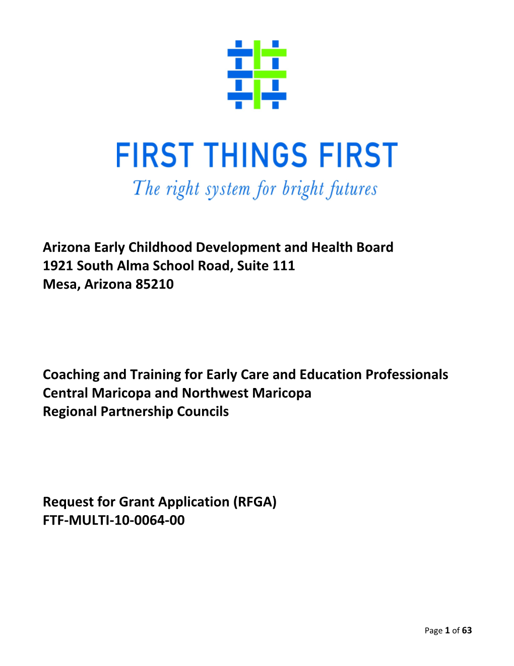 Arizona Early Childhood Development and Health Board s1