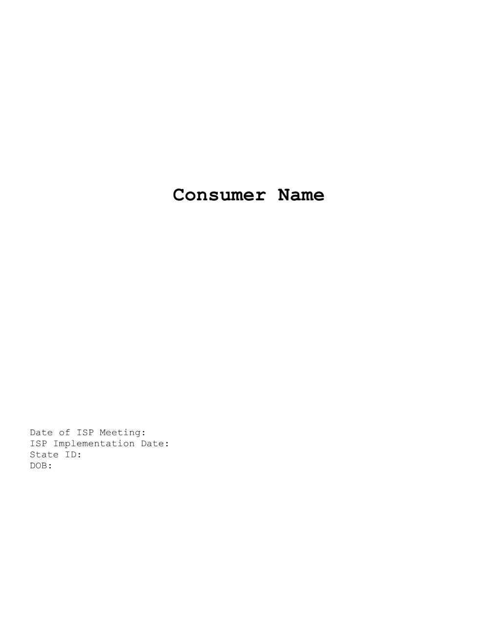 Consumer Name