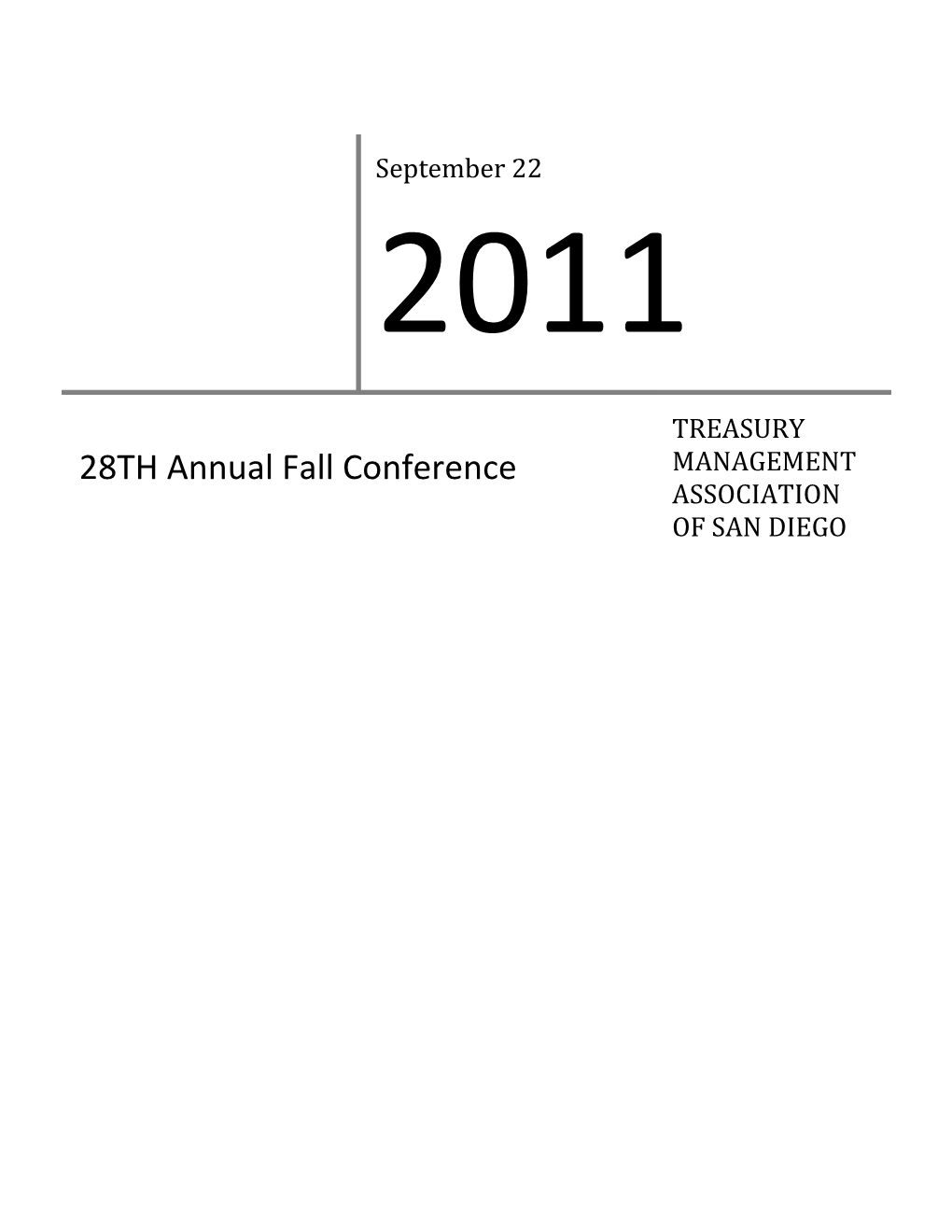 28Th ANNUAL FALL CONFERENCE