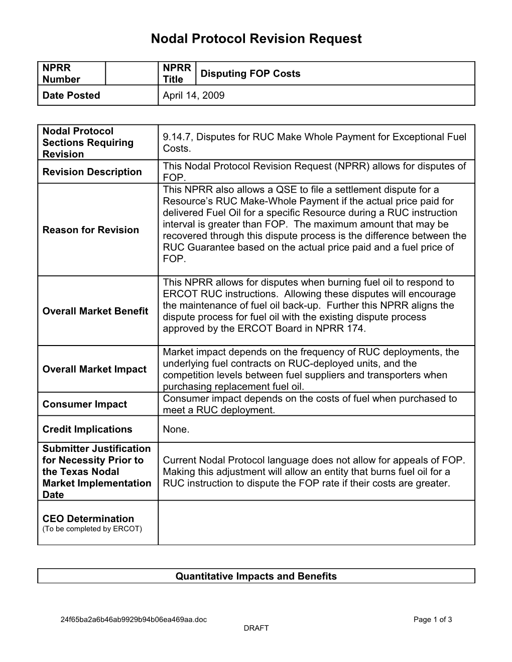 Nodal Protocol Revision Request s6