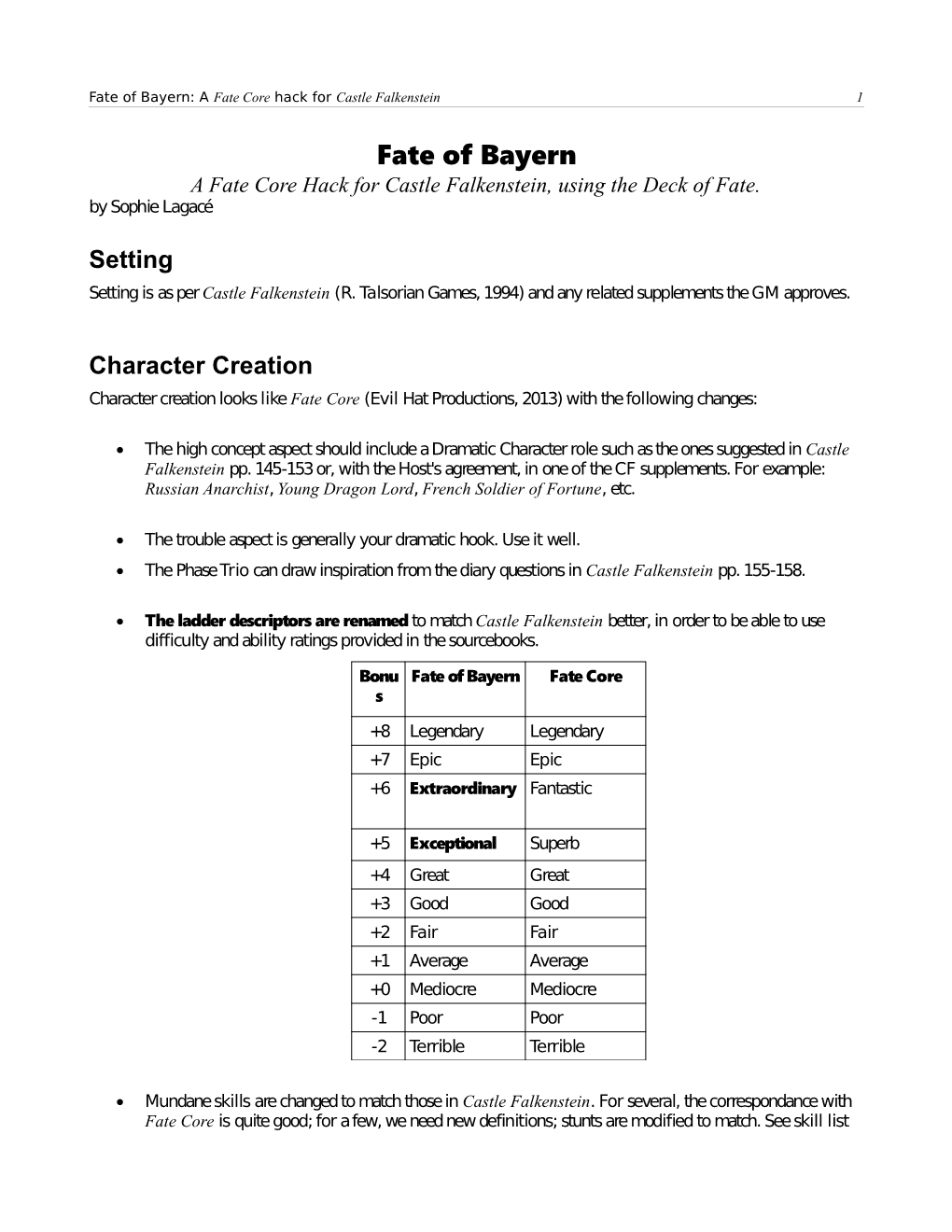 Fate of Bayern: a Fate Core Hack for Castle Falkenstein