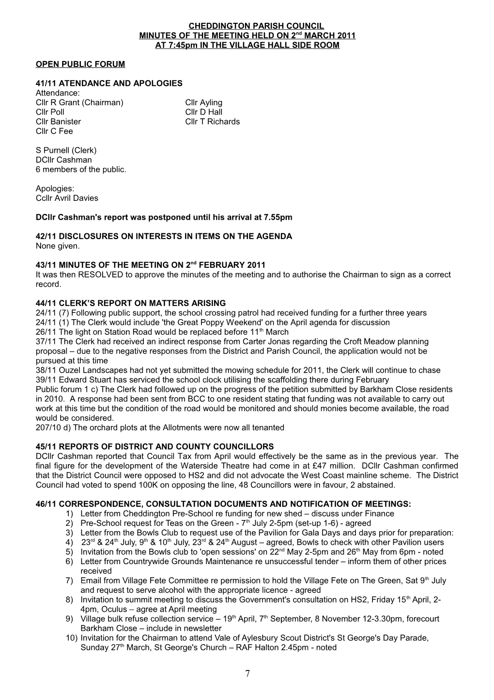 Cheddington Parish Council