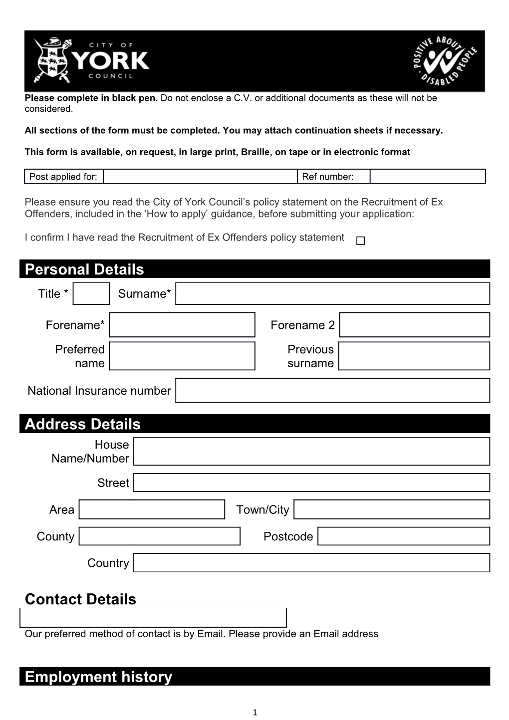 This Form Is Available, on Request, in Large Print, Braille, on Tape Or in Electronic Format