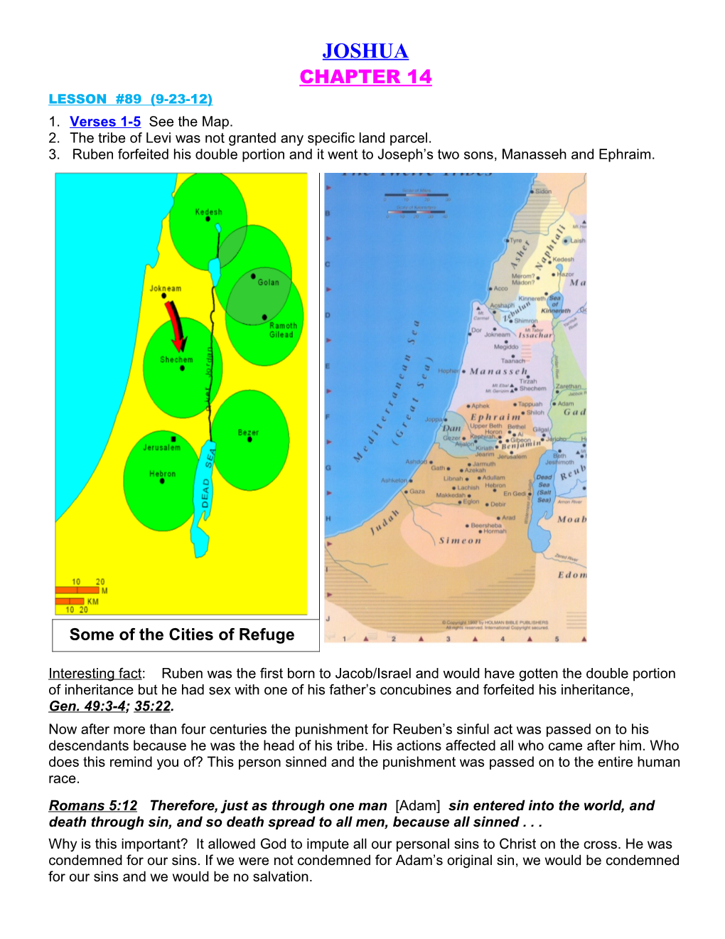 1. Verses 1-5 See the Map