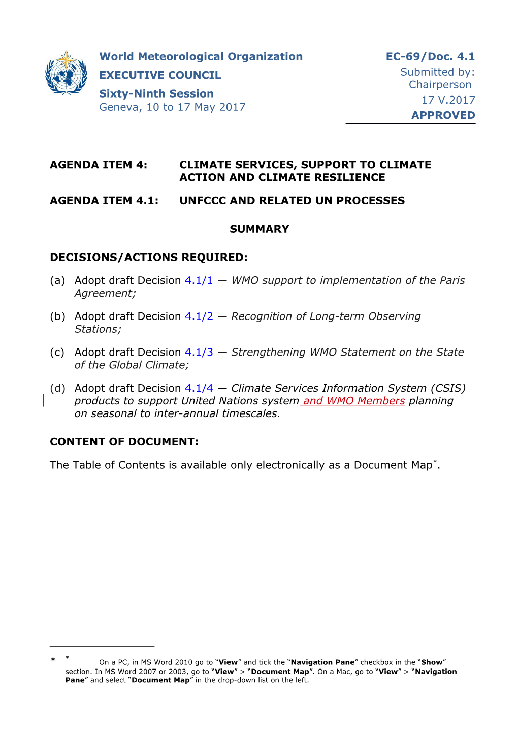 WMO Document Template s8