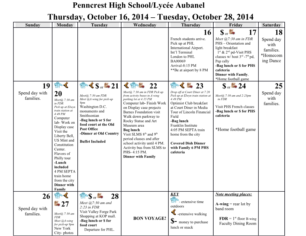 French Exchange Hosting Meeting