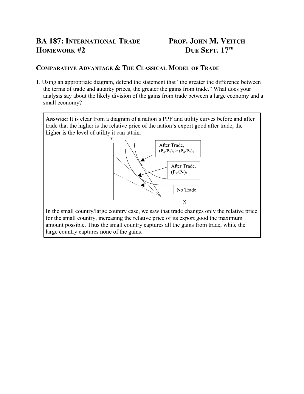 Ba 187 International Trade Questions