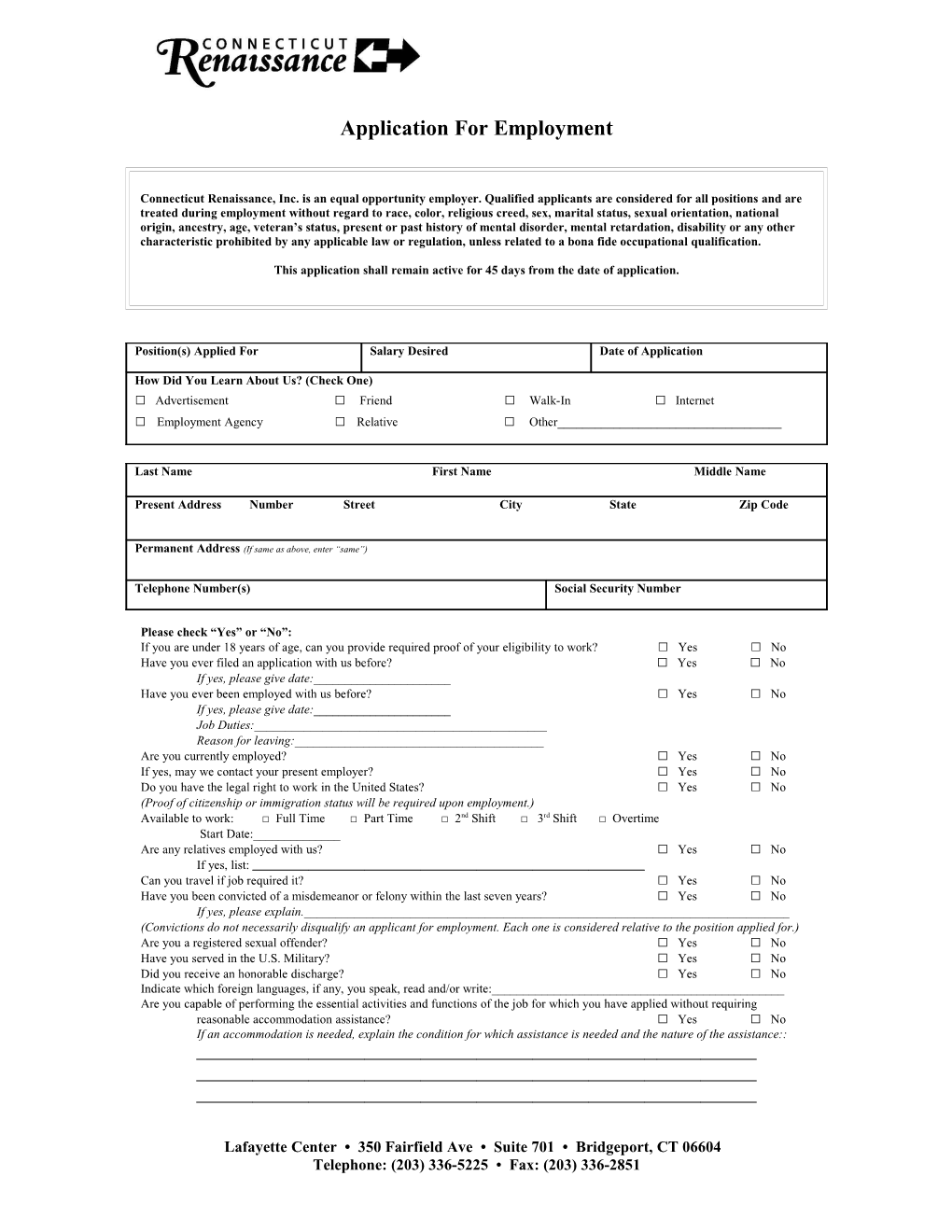 Affirmative Action Survey