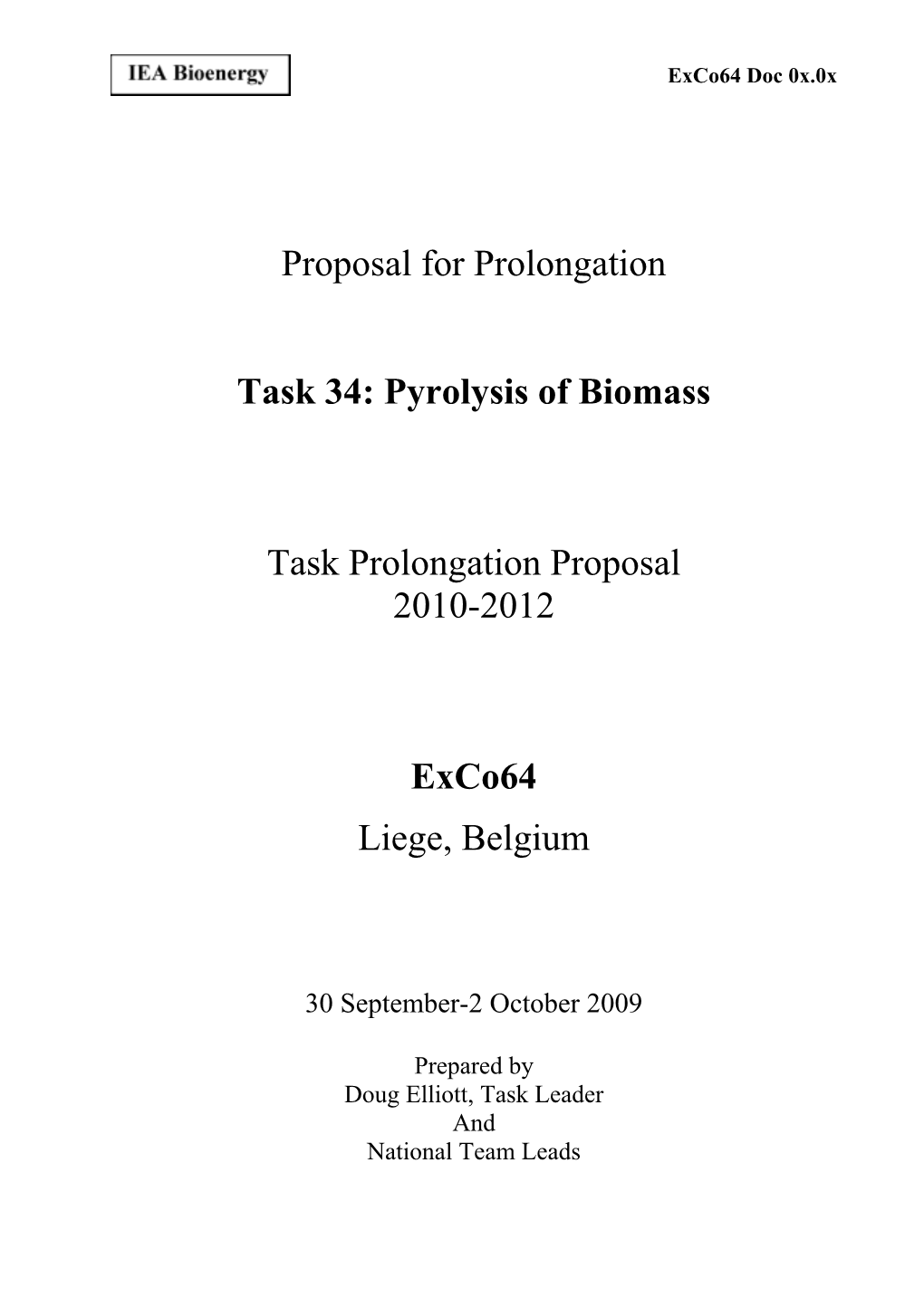Task 34: Pyrolysis of Biomass