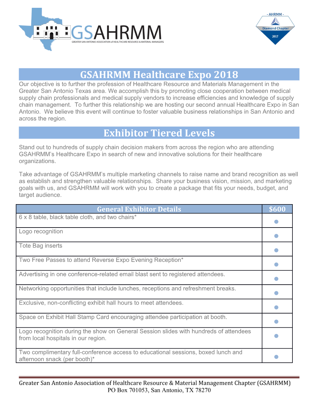 GSAHRMM Healthcare Expo 2018