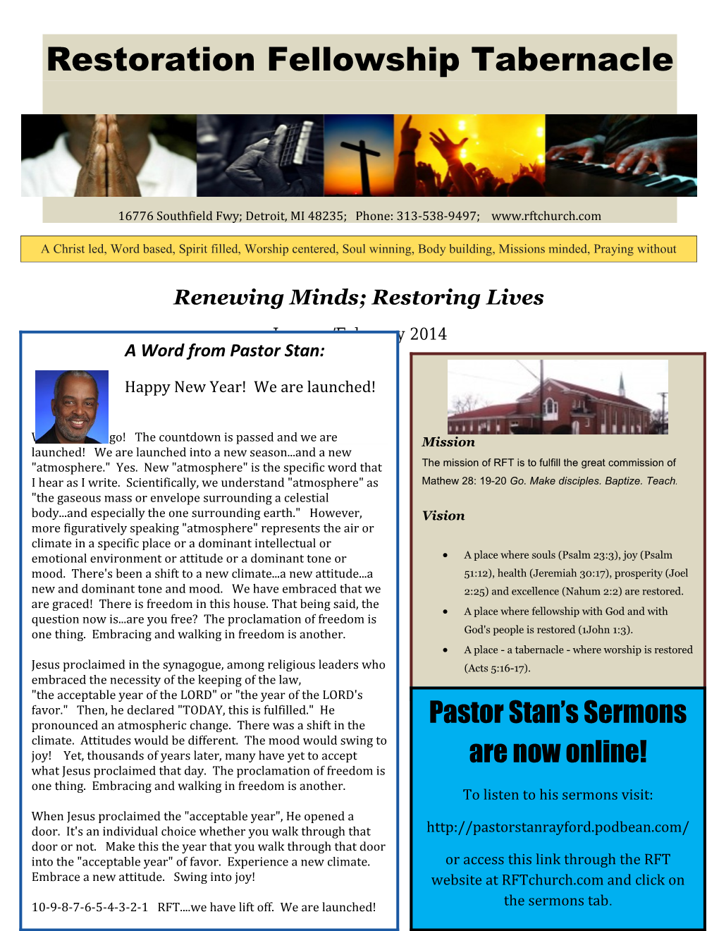 Renewing Minds; Restoring Lives