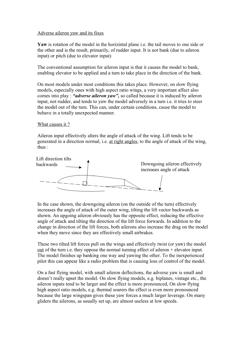 Adverse Aileron Yaw