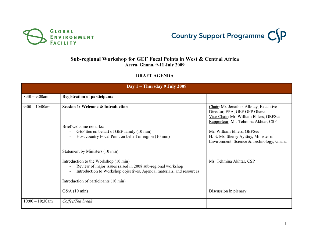 GEF Country Support Program