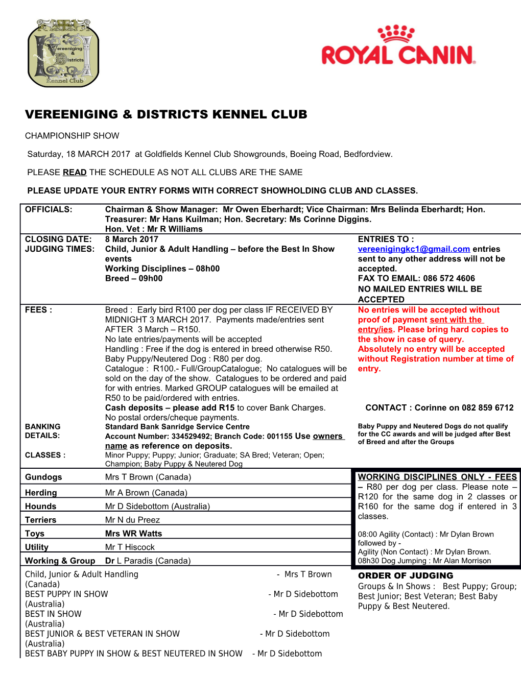 Vereeniging & Districts Kennel Club