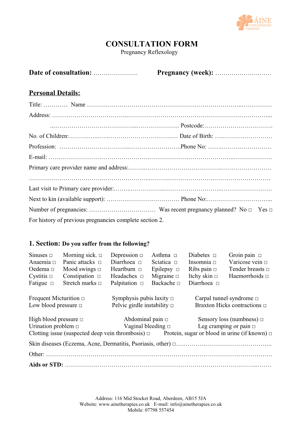 Consultation Form