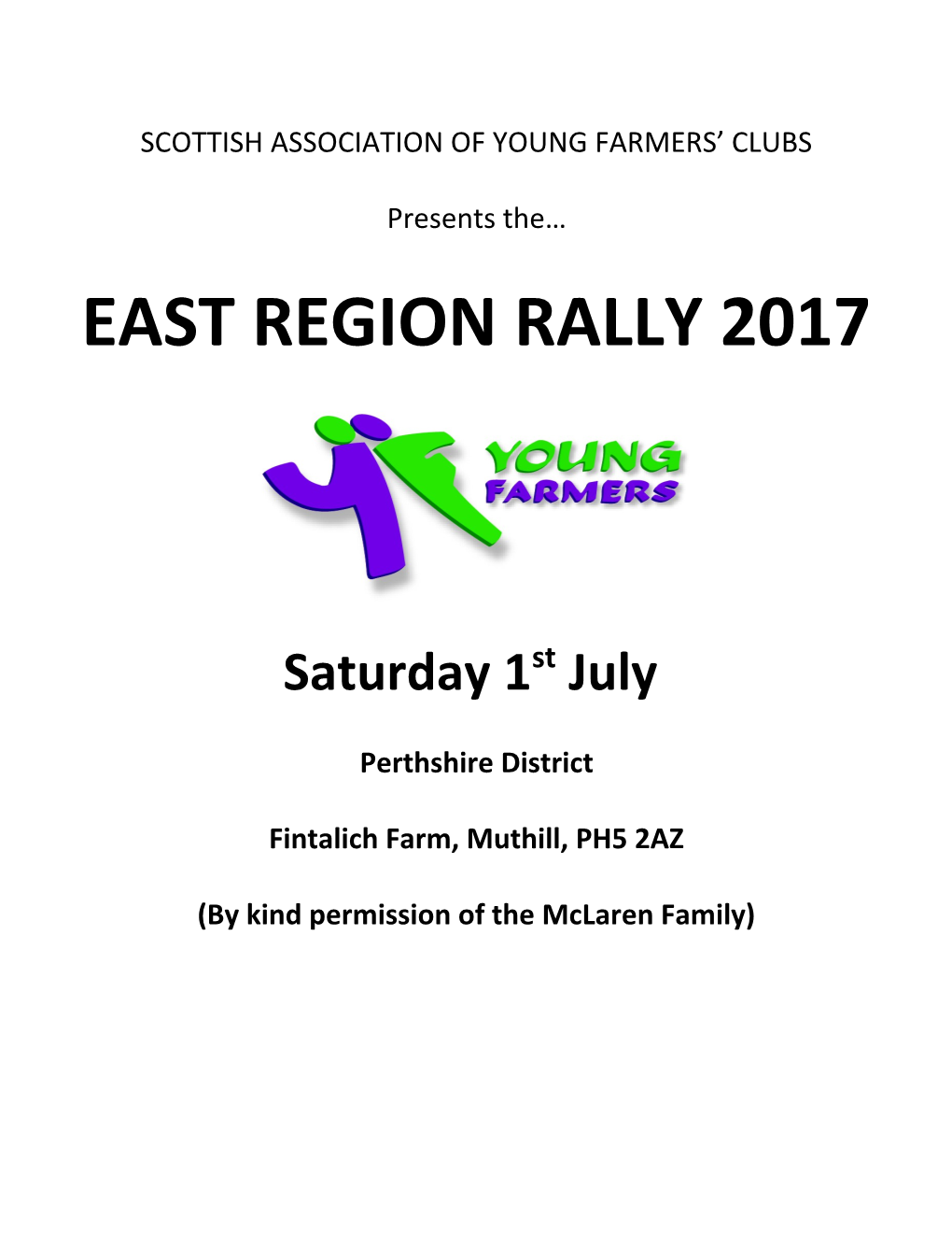 East Regional Rally - Schedule