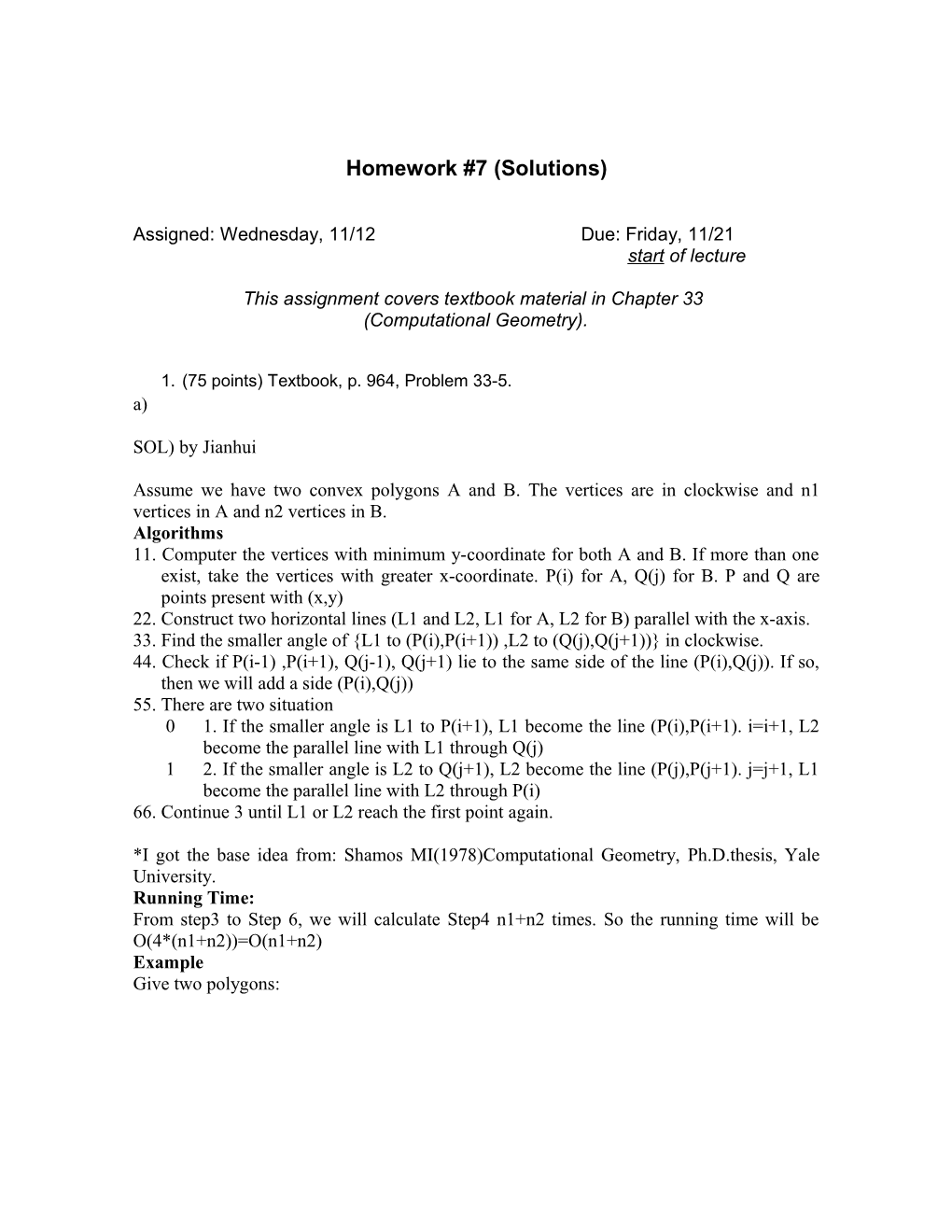 Homework #7 (Solutions)