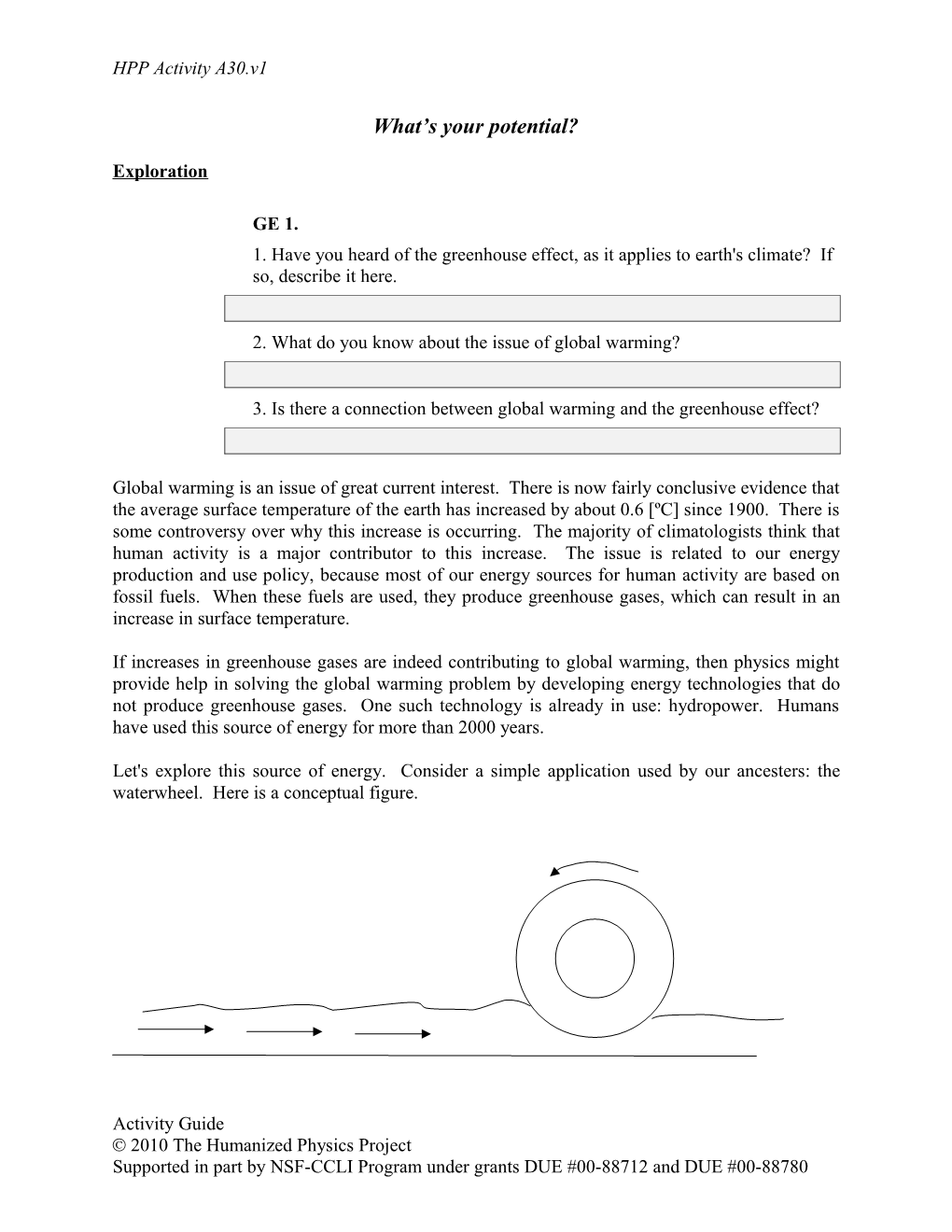 Speech and Hearing Module Activity