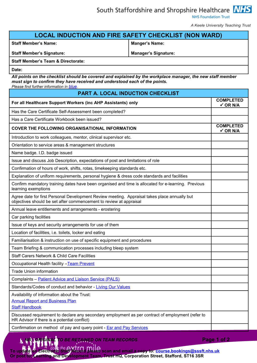 Observation Standards and Procedures