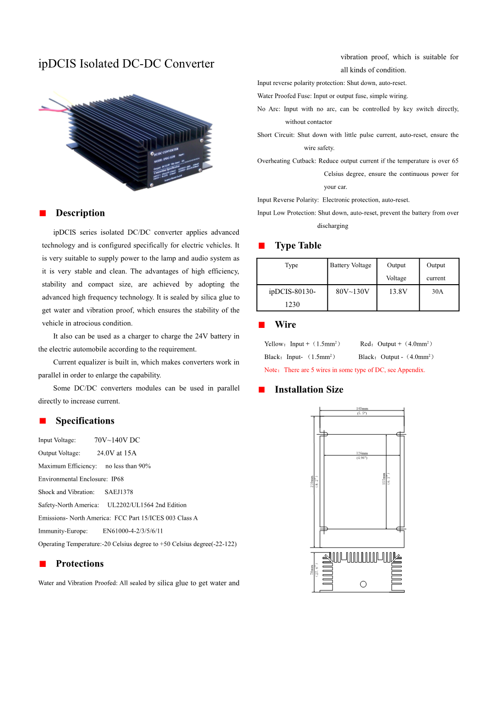 Ipdcis Isolated DC-DC Converter