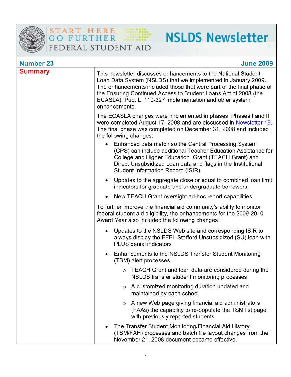 New TEACH Grant Oversight Ad-Hoc Report Capabilities