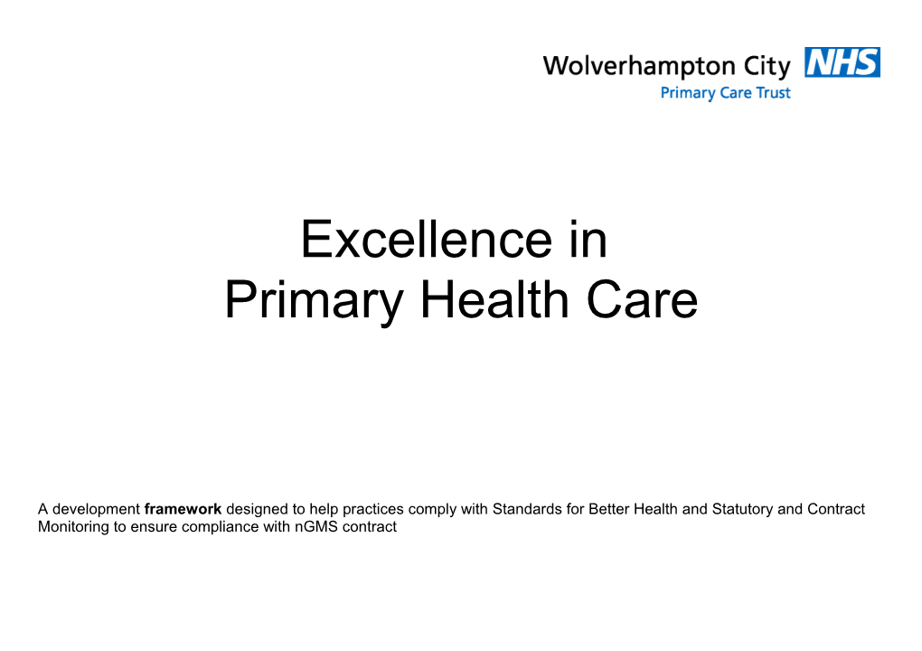Wolverhampton City Primary Care Trust