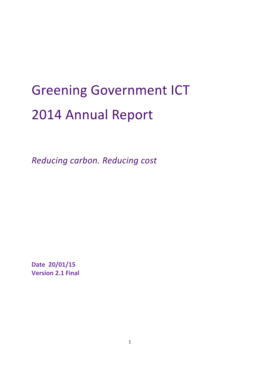Greening Government ICT
