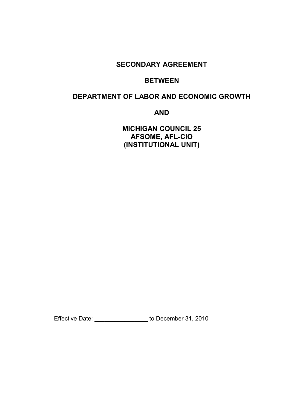 Department of Labor and Economic Growth