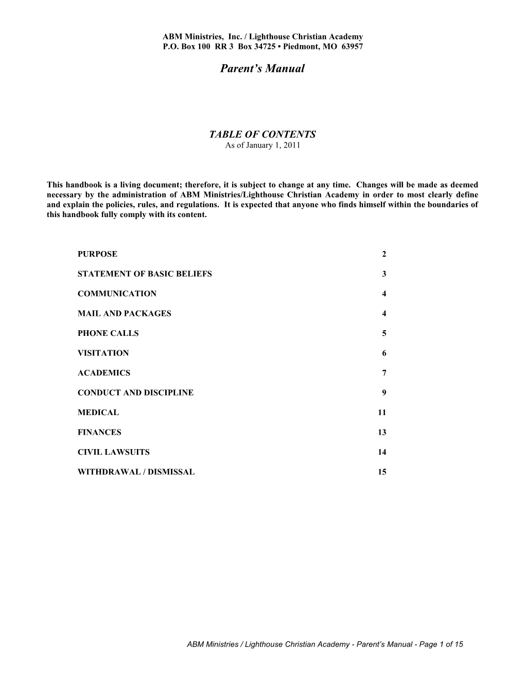 Table of Contents s372