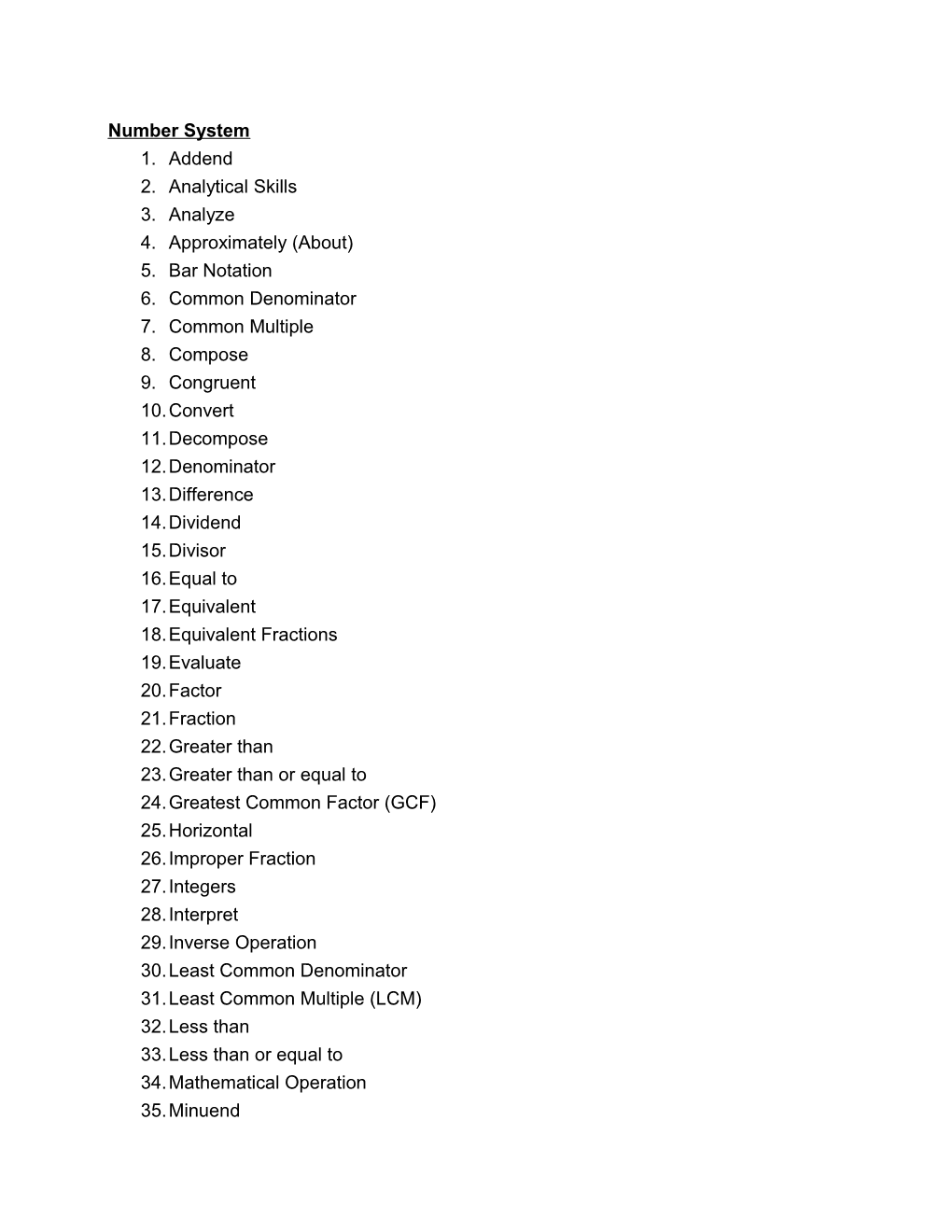 Number System