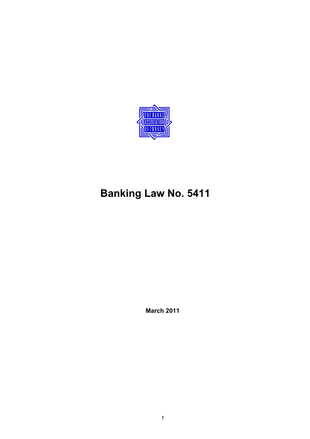 Banking Law No. 5411