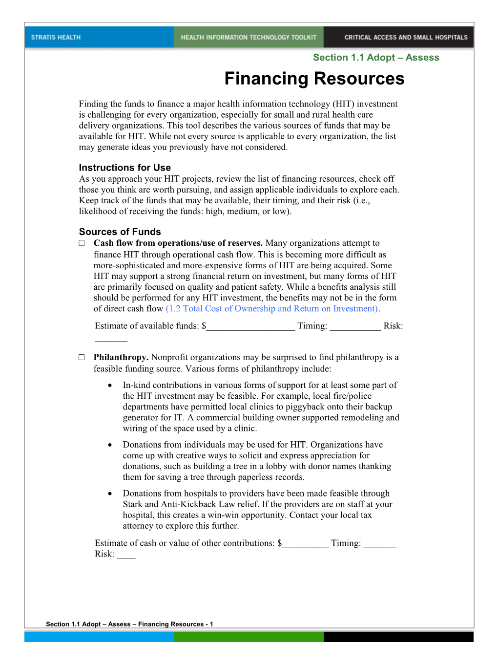 Financing Resources s1