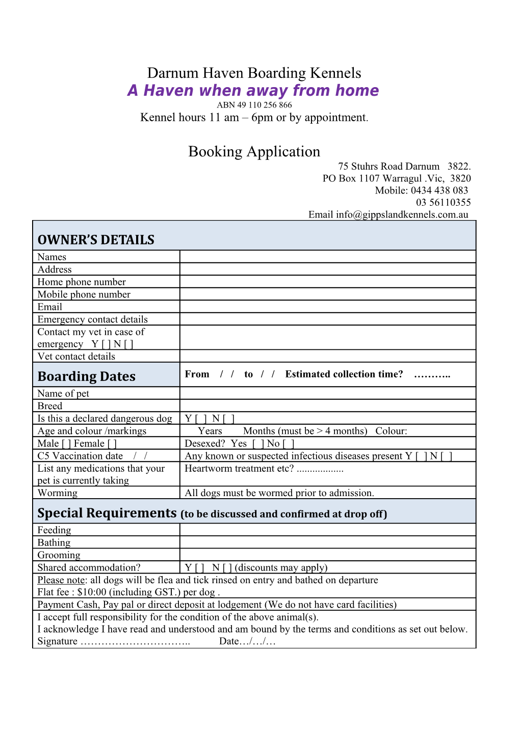 Logo Booking Application