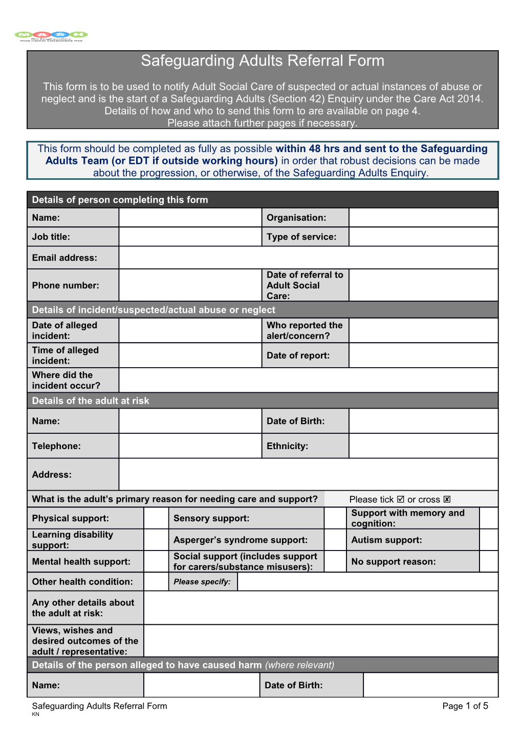 It Is Intended That You Complete the Form Electronically Andsend It Via Email To