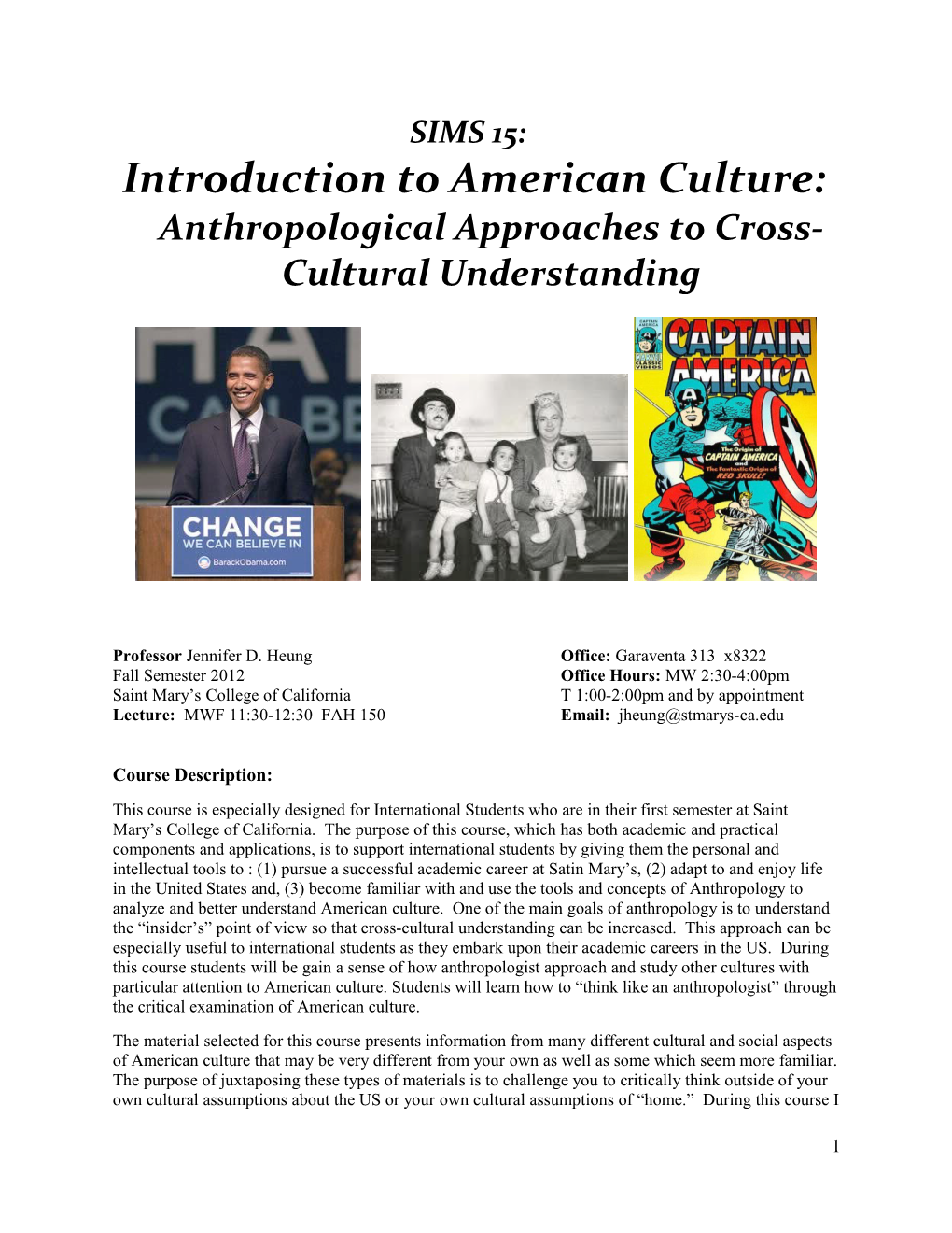 Introduction to American Culture: Anthropological Approaches to Cross-Cultural Understanding