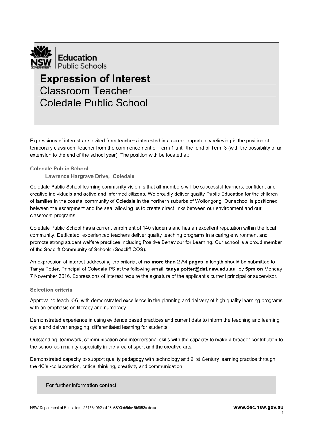 Expression of Interest s10