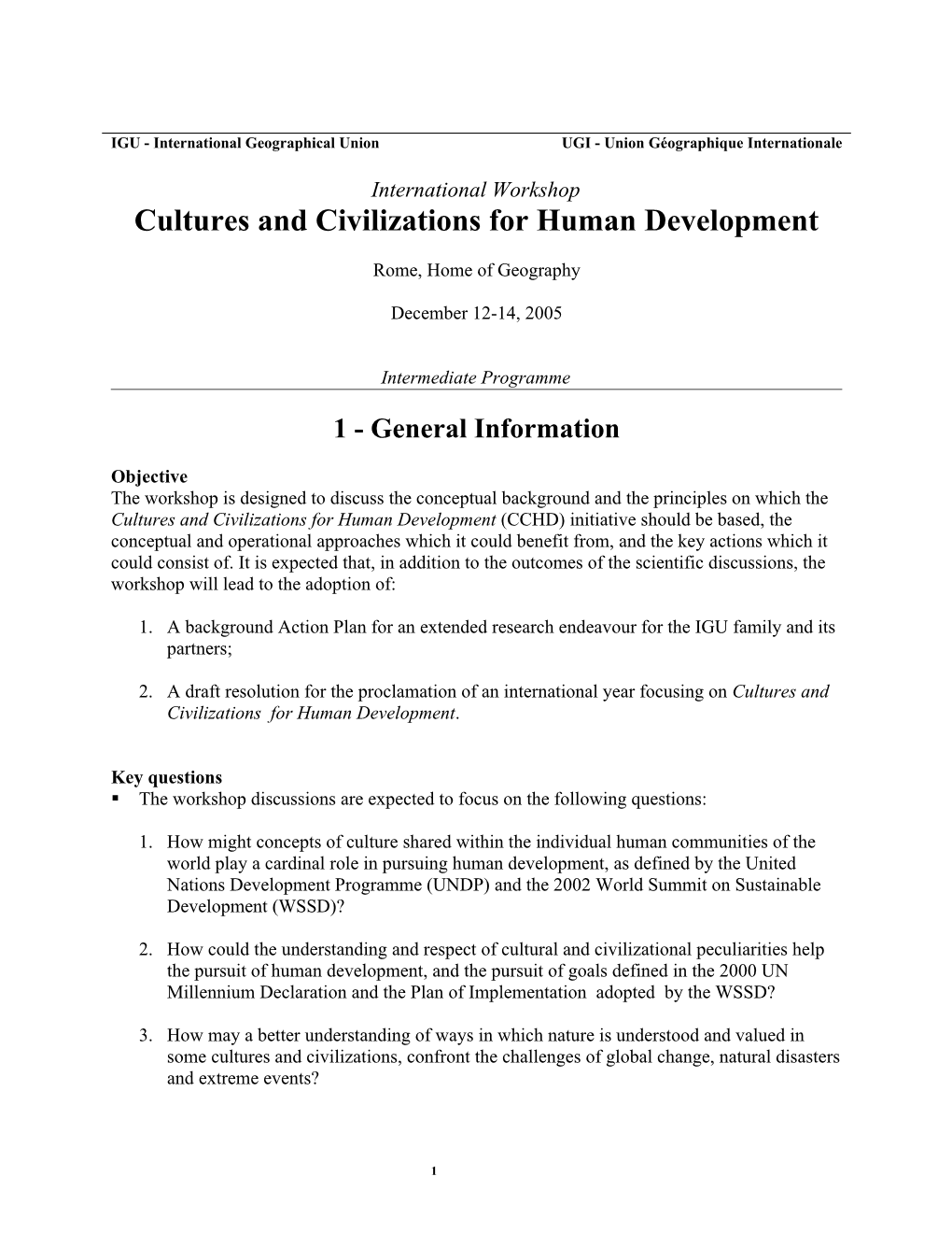 Cultures and Civilizations for Human Development