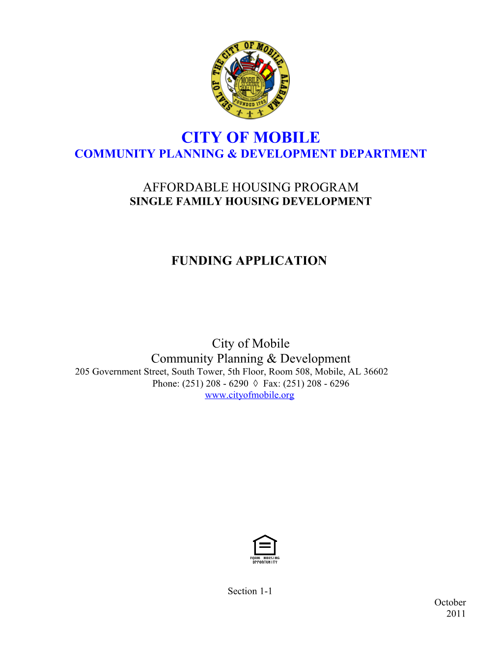 Homeownership Project Application