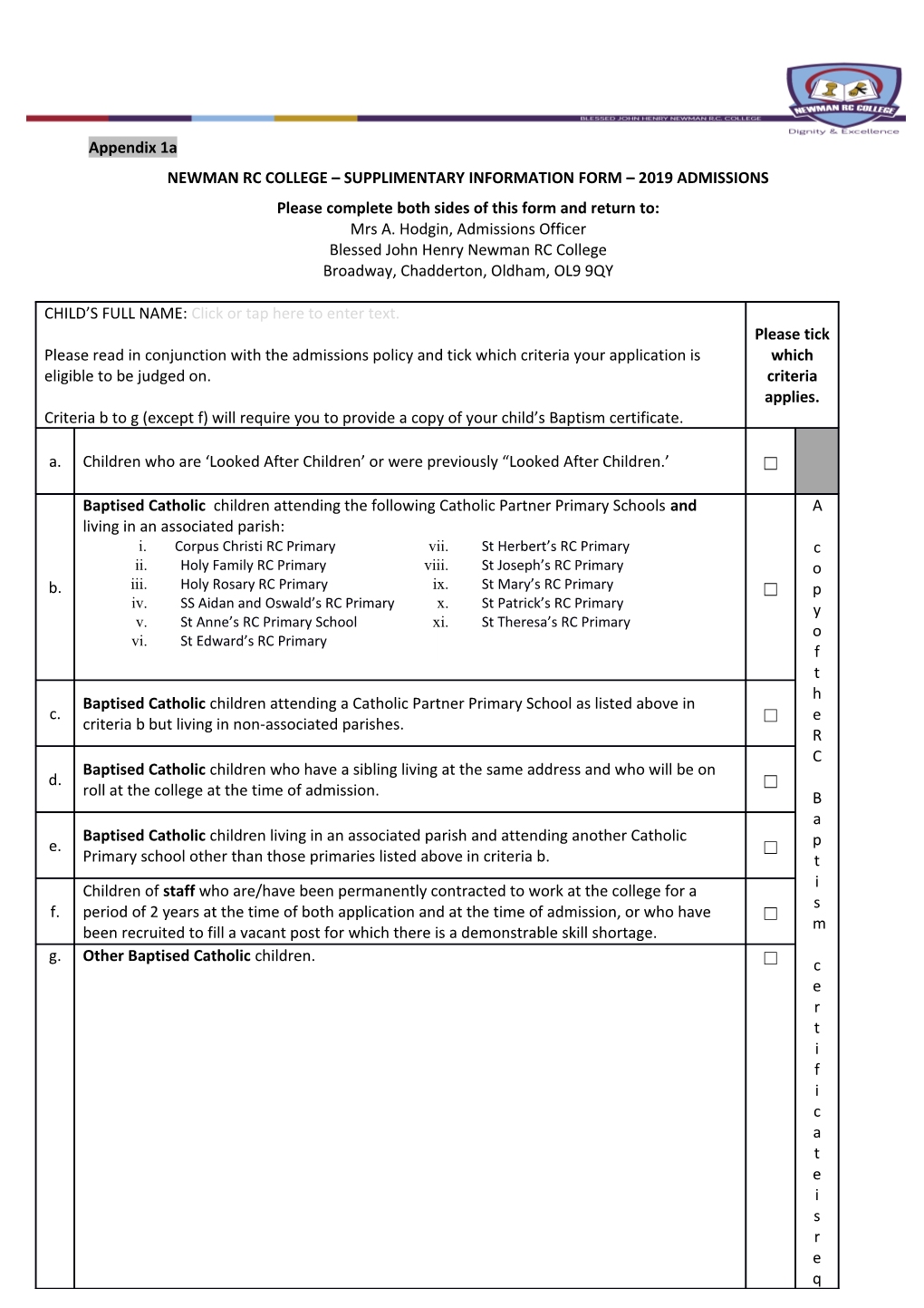 Please Complete Both Sides of This Form and Return To