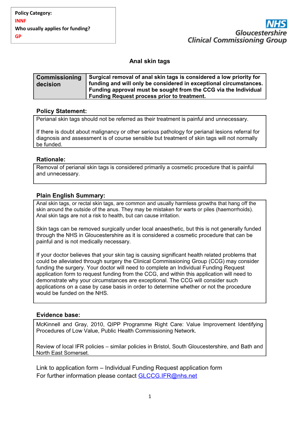 Policy Statement s12