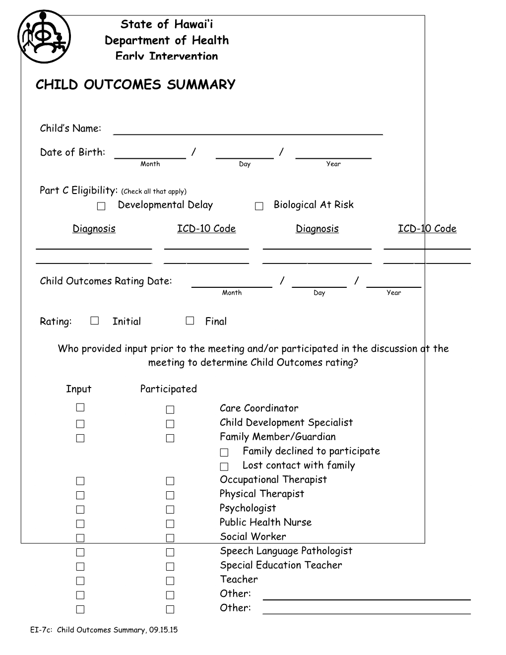 Outcome 1: Positive Social and Emotional Skills (Including Social Relationships)