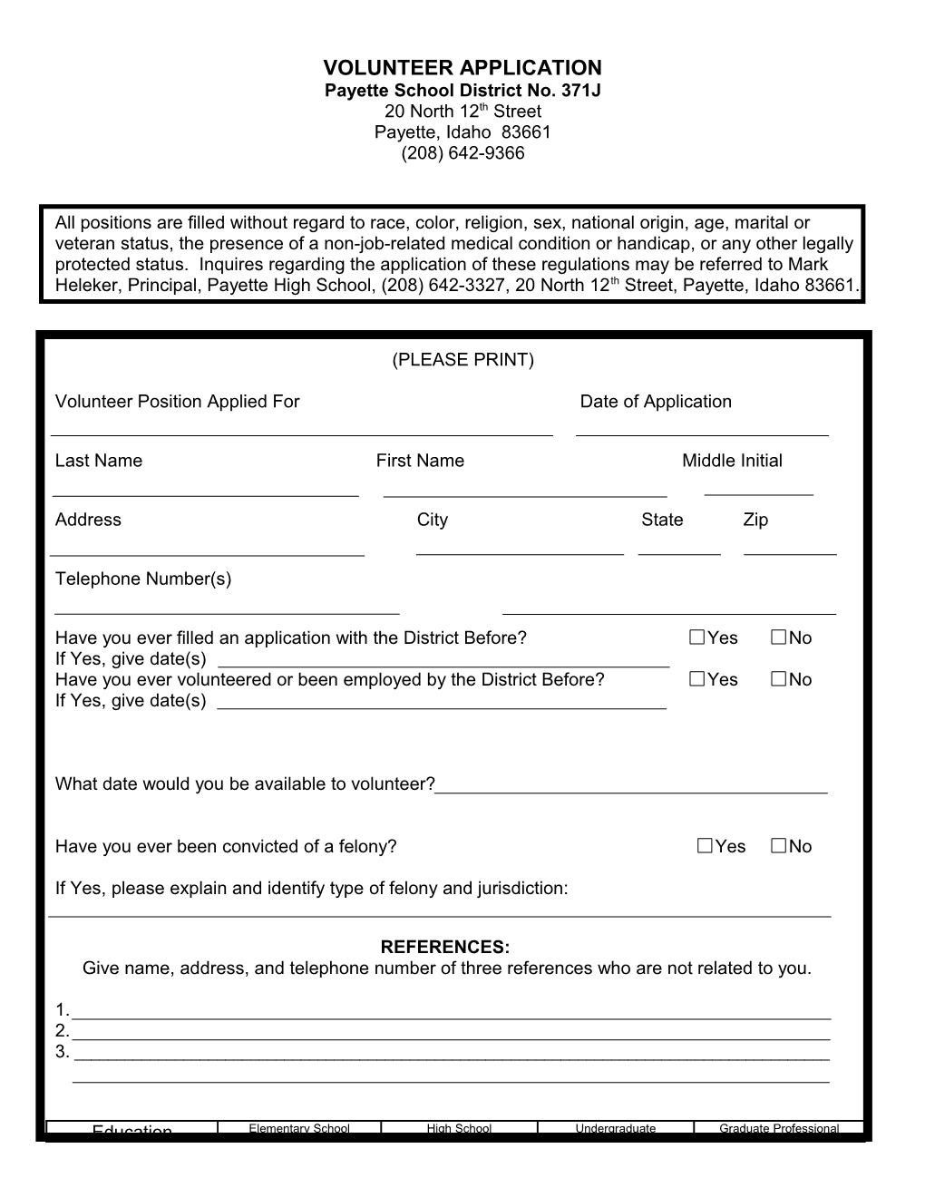 Application for Employment s24