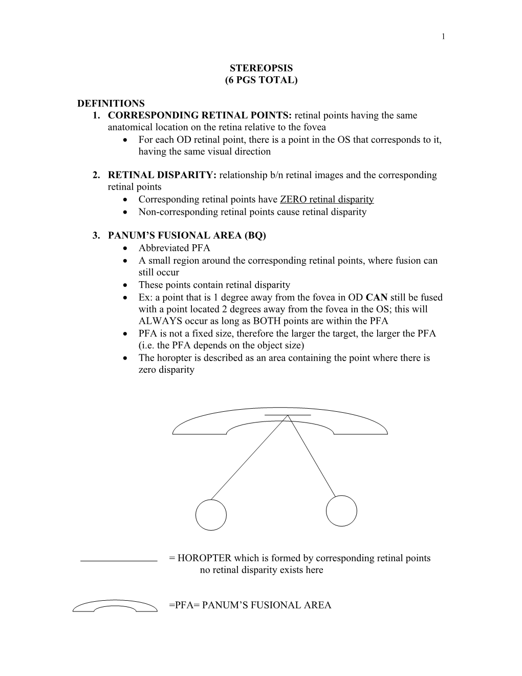 RETINAL DISPARITY: Relationship B/N Retinal Images and the Corresponding Retinal Points