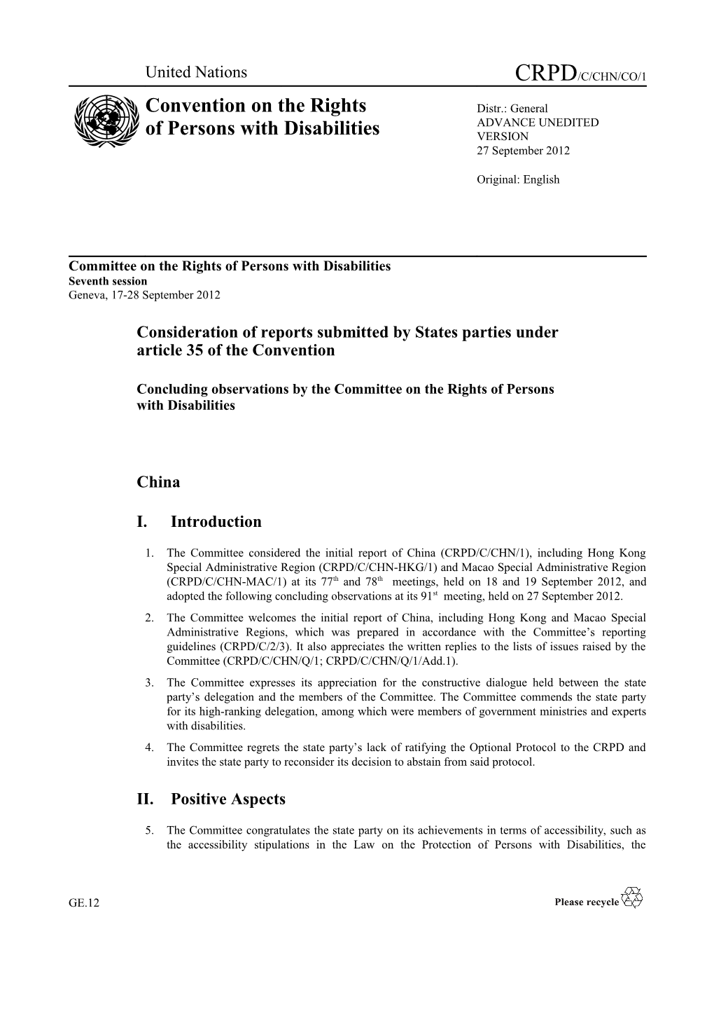 Committee on the Rights of Persons with Disabilities s5