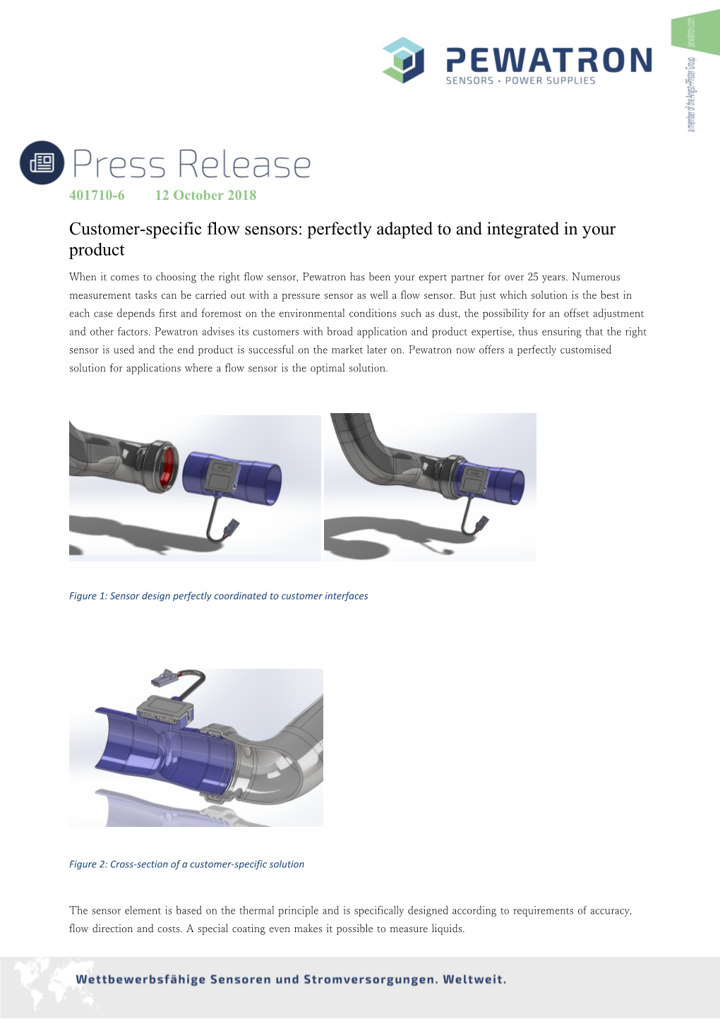 Customer-Specific Flow Sensors: Perfectly Adapted to and Integrated in Your Product