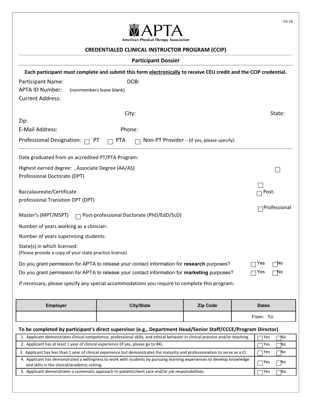 Ccip Participant Dossier