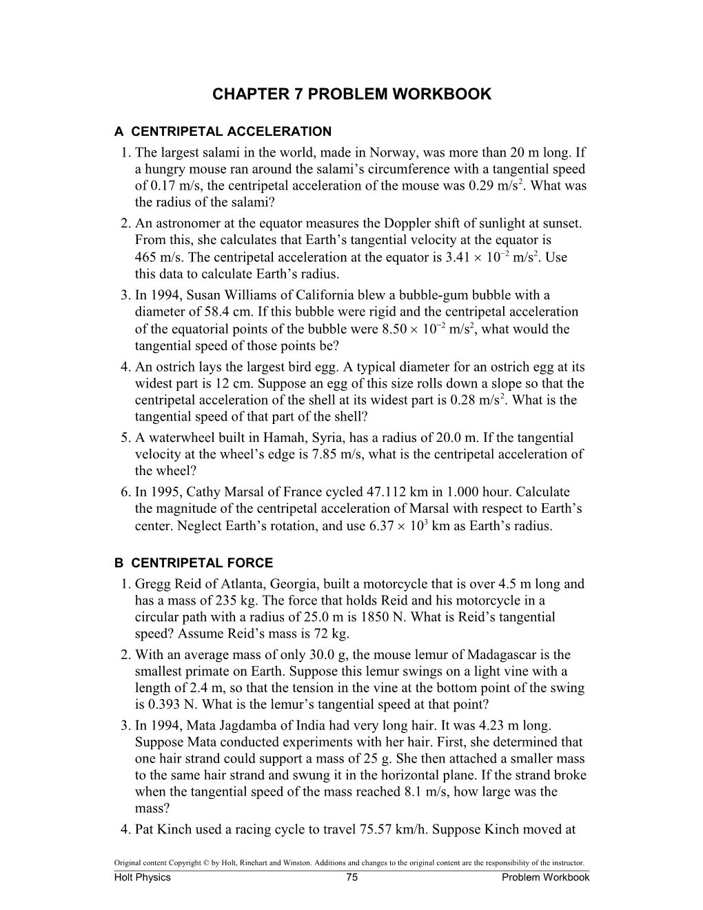 Circular Motion and Gravitation