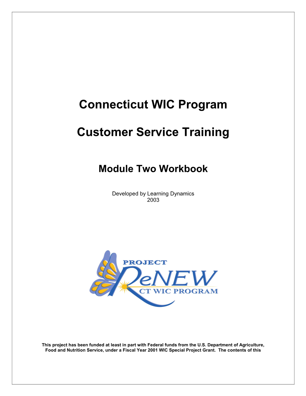 WIC Customer Service Training