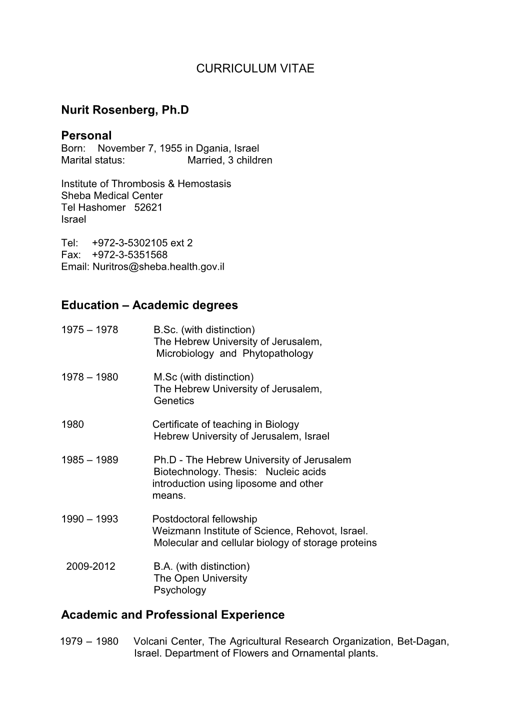 Curriculum Vitae s419