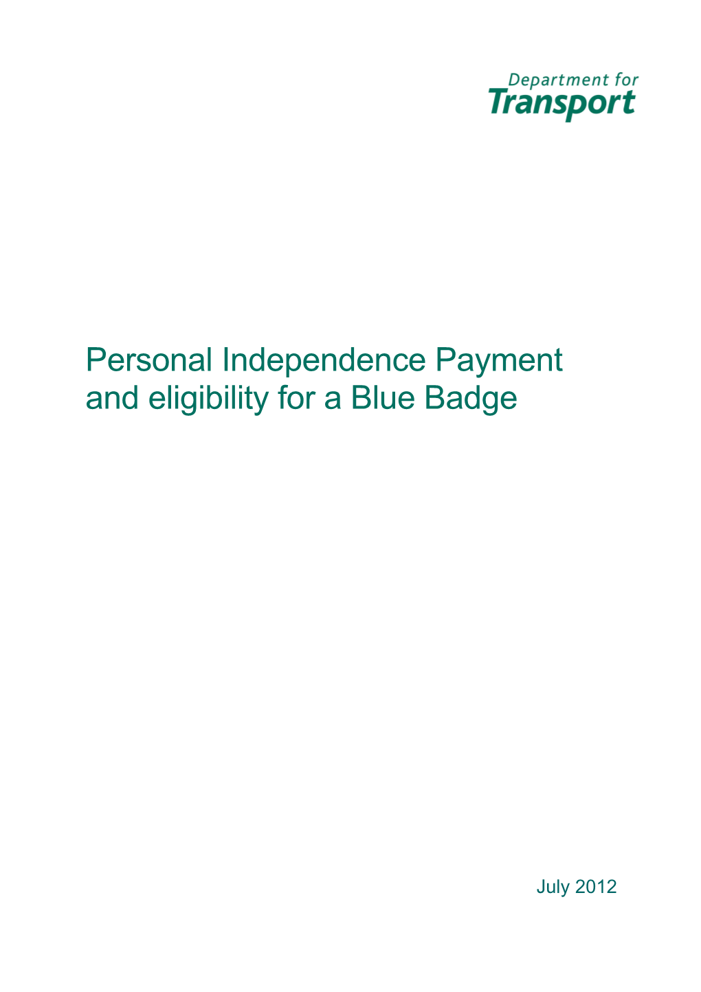 Personal Independence Payment and Eligibility for a Blue Badge